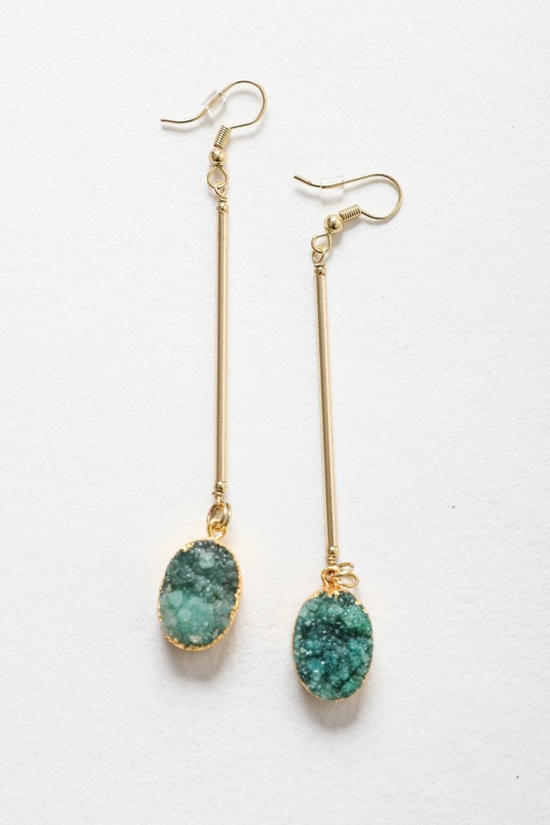 Gemstone Drop Earrings